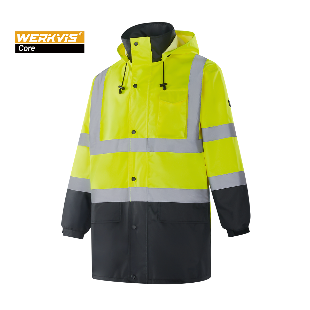 WERKVIS DRESDEN Hi Vis Rain Jacket | EN 20471 Class 3 Work Jacket