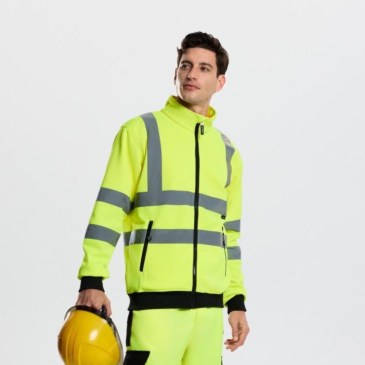 POZNAN - WF301 - Hi-vis Zipper Sweatshirt - Werkvis