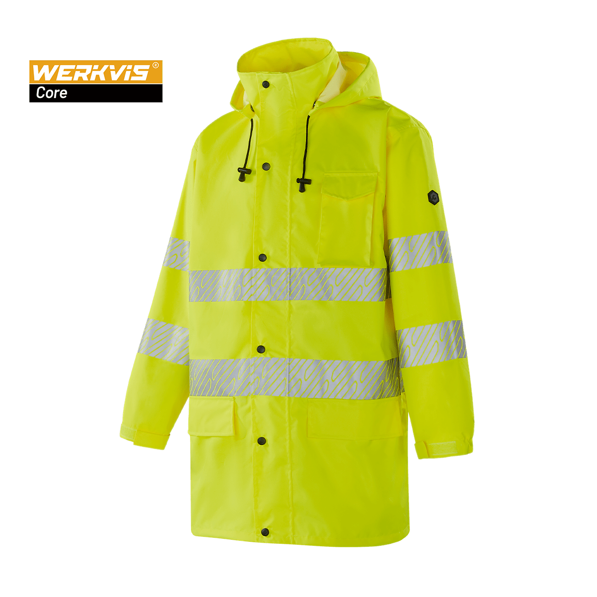 WERKVIS GRANADA Hi Vis Rain Jacket | EN 20471 Class 3 Work Jacket