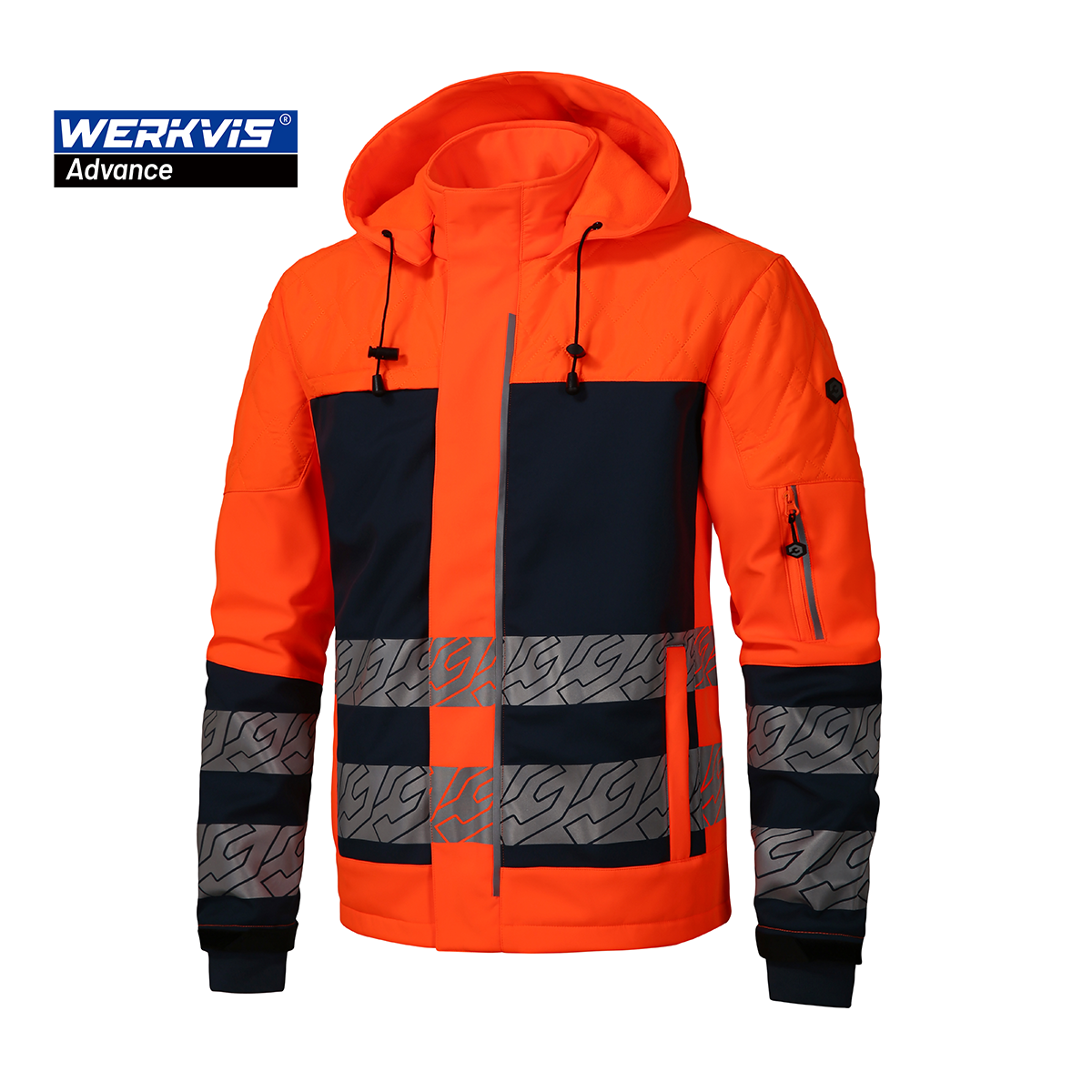 PRAGUE Hi-vis Insulated Fleece Hooded Softshell Jacket - Werkvis