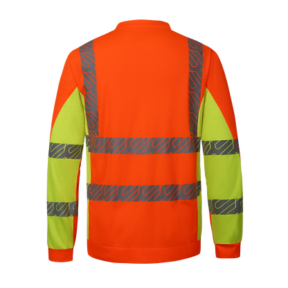 GOTHA Hi-vis Yellow Quick-dry Long Sleeve Work T-shirt - Werkvis