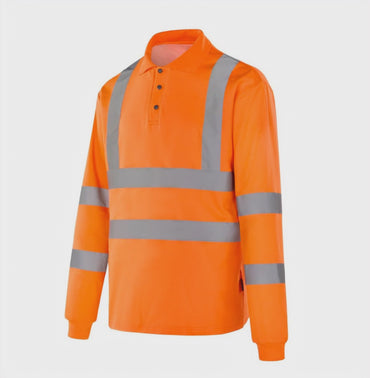 GENEVE - WT302 - Hi-vis long sleeve POLO orange