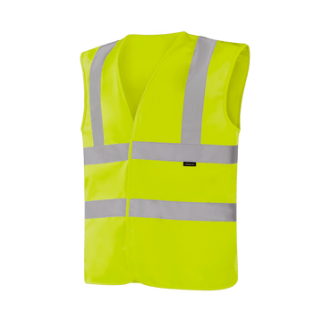 SAARBRUCKEN WV203 fluorescent yellow hi-vis vest with reflective bands